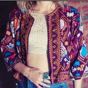 Boho cropped jacket